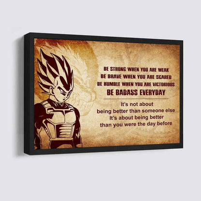Soldier Poster Canvas Be Strong When You Are Weak Be Badass Everyday From Dad To Son Gift For Your Son Motivational Quotes