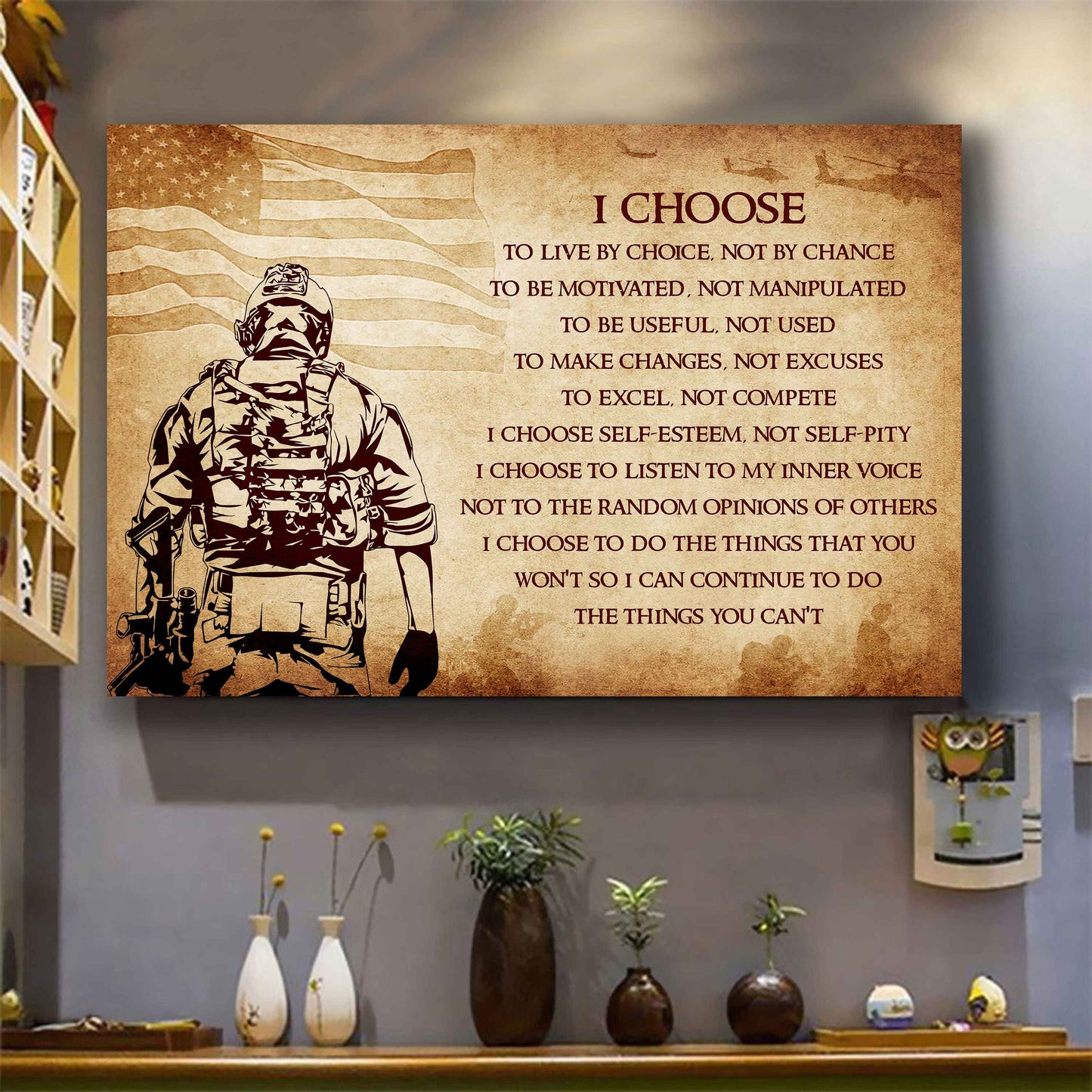 Knight Templar Poster Canvas I Choose To Live By Choice Best Gift With Motivation Quotes