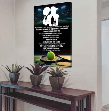 Soccer Poster Canvas Grandma To Grandson - That You Are Braver Than You Believe You Are Capable Of I Will Always Your No 1 Fan