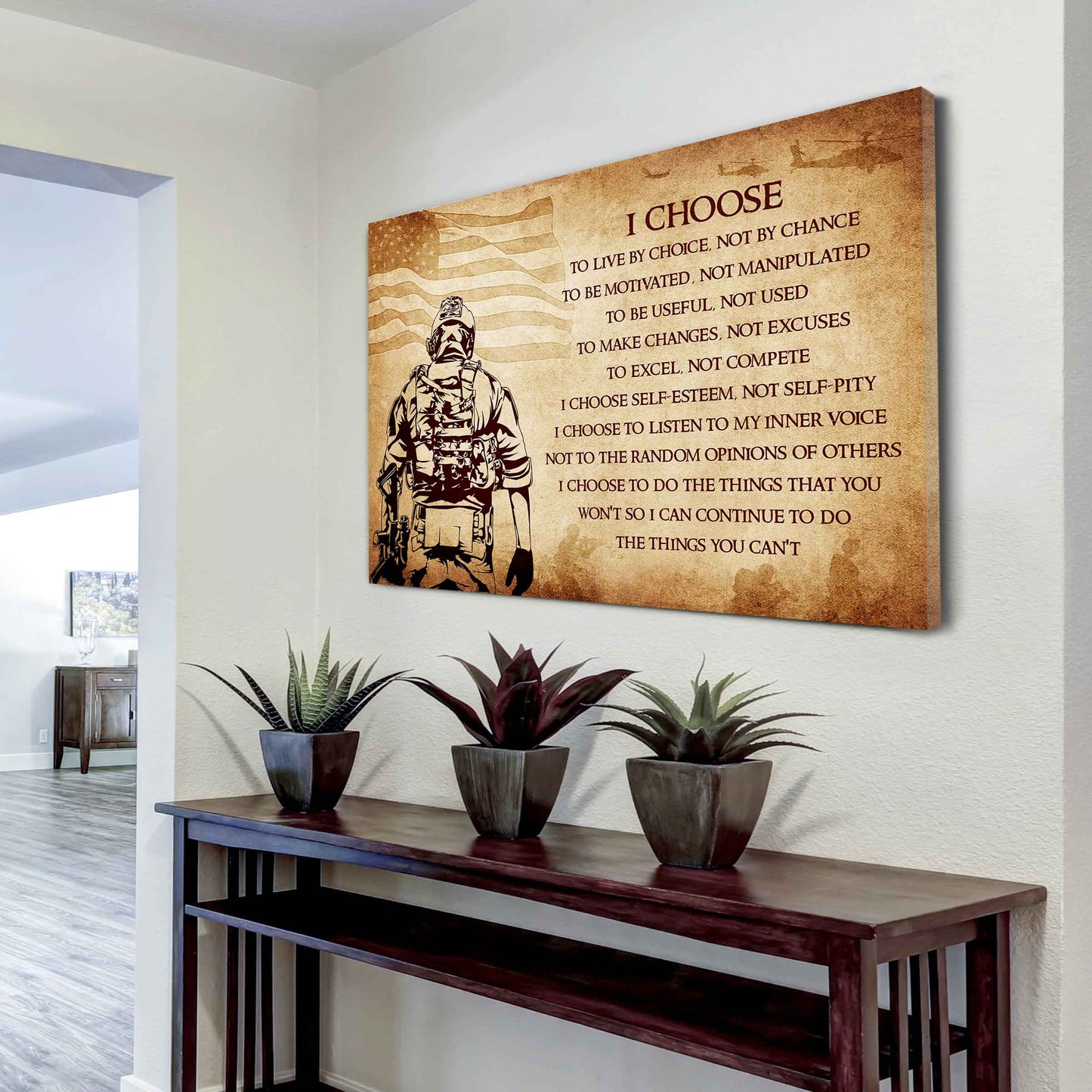 Knight Templar Poster Canvas I Choose To Live By Choice Best Gift With Motivation Quotes