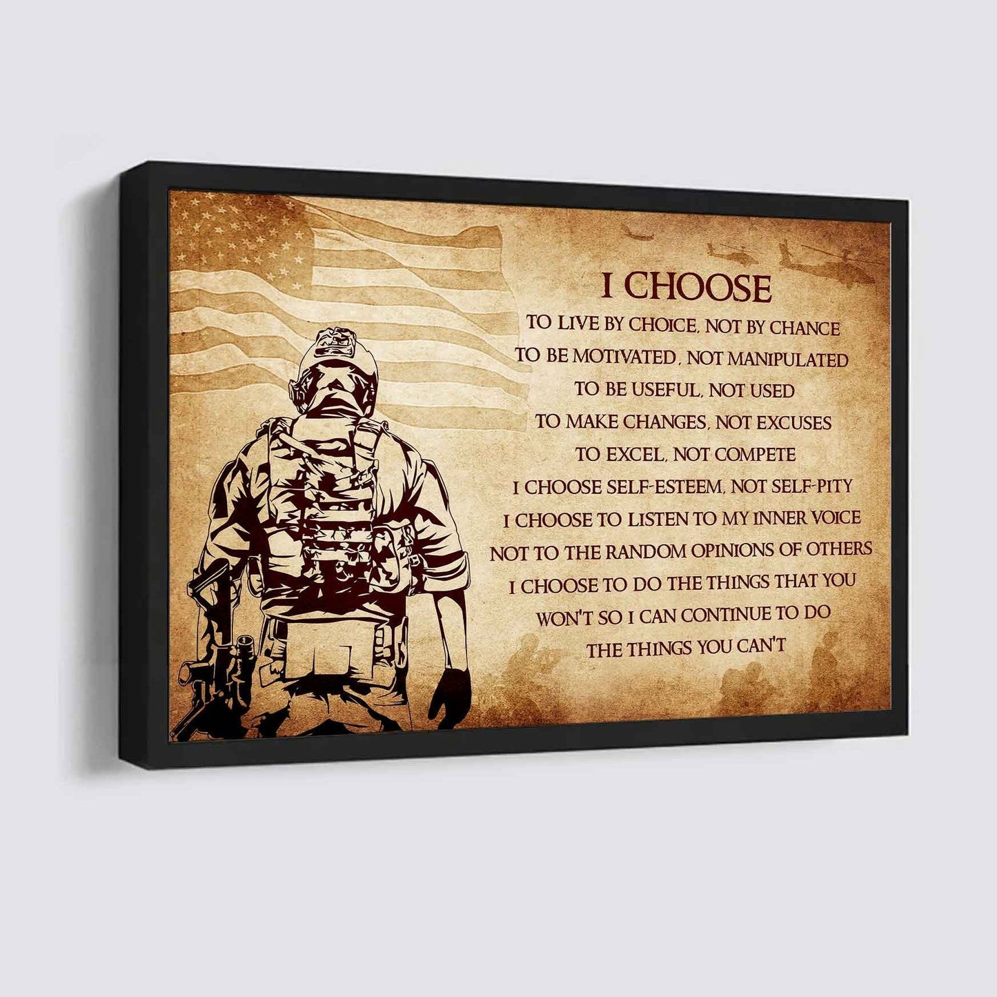 Knight Templar Poster Canvas I Choose To Live By Choice Best Gift With Motivation Quotes