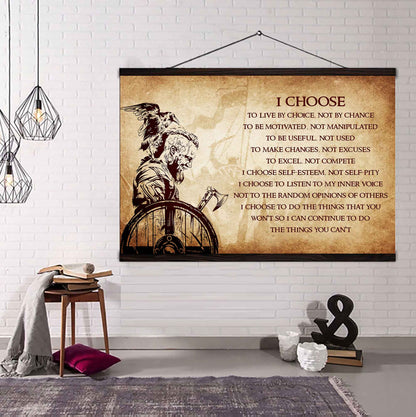 Knight Templar Poster Canvas I Choose To Live By Choice Best Gift With Motivation Quotes