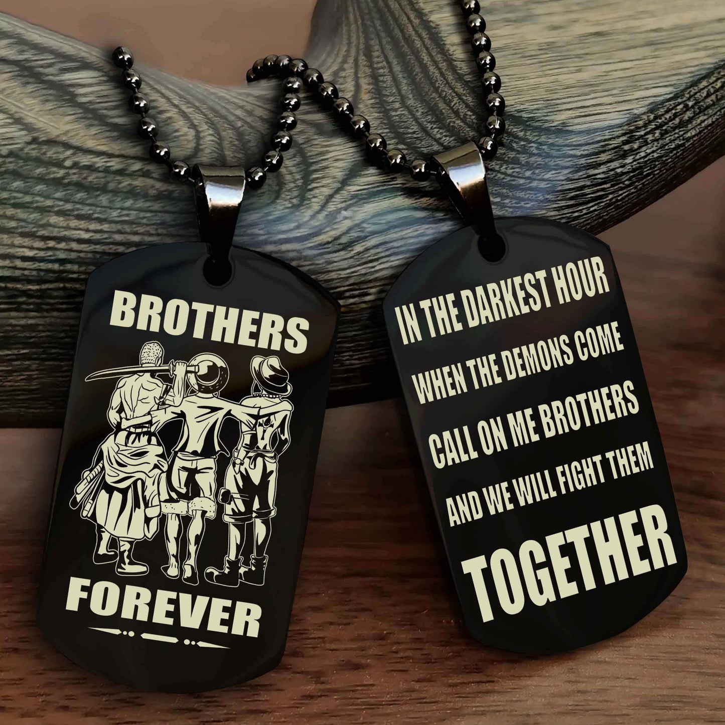 Cowboy Personalized Double Sided Dog Tag For My Brother - Call On Me Brother And We Will Fight Them Together Gift For Your Friend