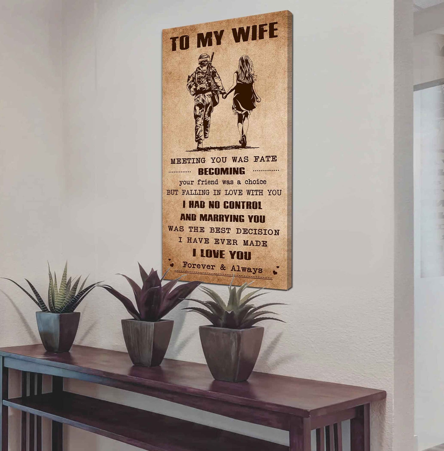 Samurai Poster Canvas To My Wife Meeting You Was Fate - I Love You Forever And Always Gift For Your Wife