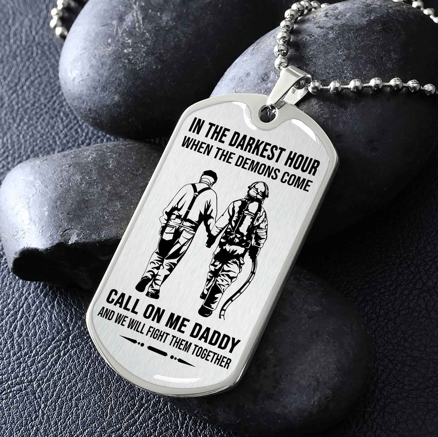DRB Military Chain Silver Plated 18K Gold Plated Call On Me Daddy Gift For Your Dad