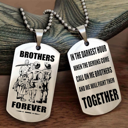 Sport Bike Personalized Double Sided Dog Tag For My Brother - Call On Me Brother And We Will Fight Them Together Gift For Your Friend