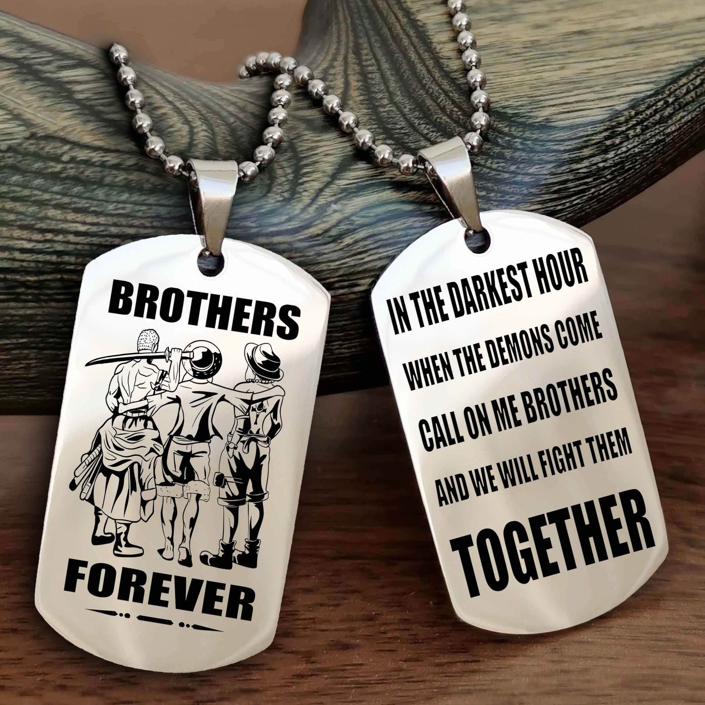 DRB Brother Personalized Double Sided Dog Tag For My Brother - Call On Me Brother And We Will Fight Them Together Gift For Your Friend