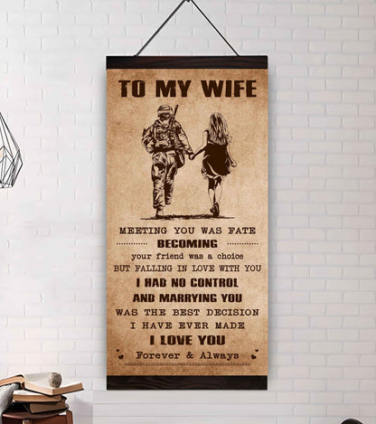 Samurai Poster Canvas To My Wife Meeting You Was Fate - I Love You Forever And Always Gift For Your Wife