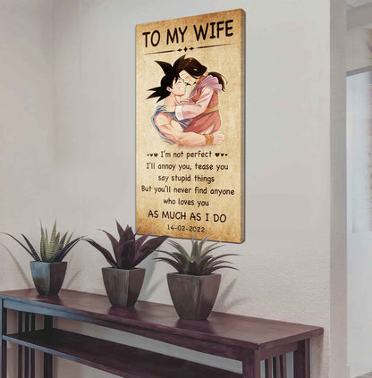 Family Poster Canvas To My Wife - I Am Not Perfect
