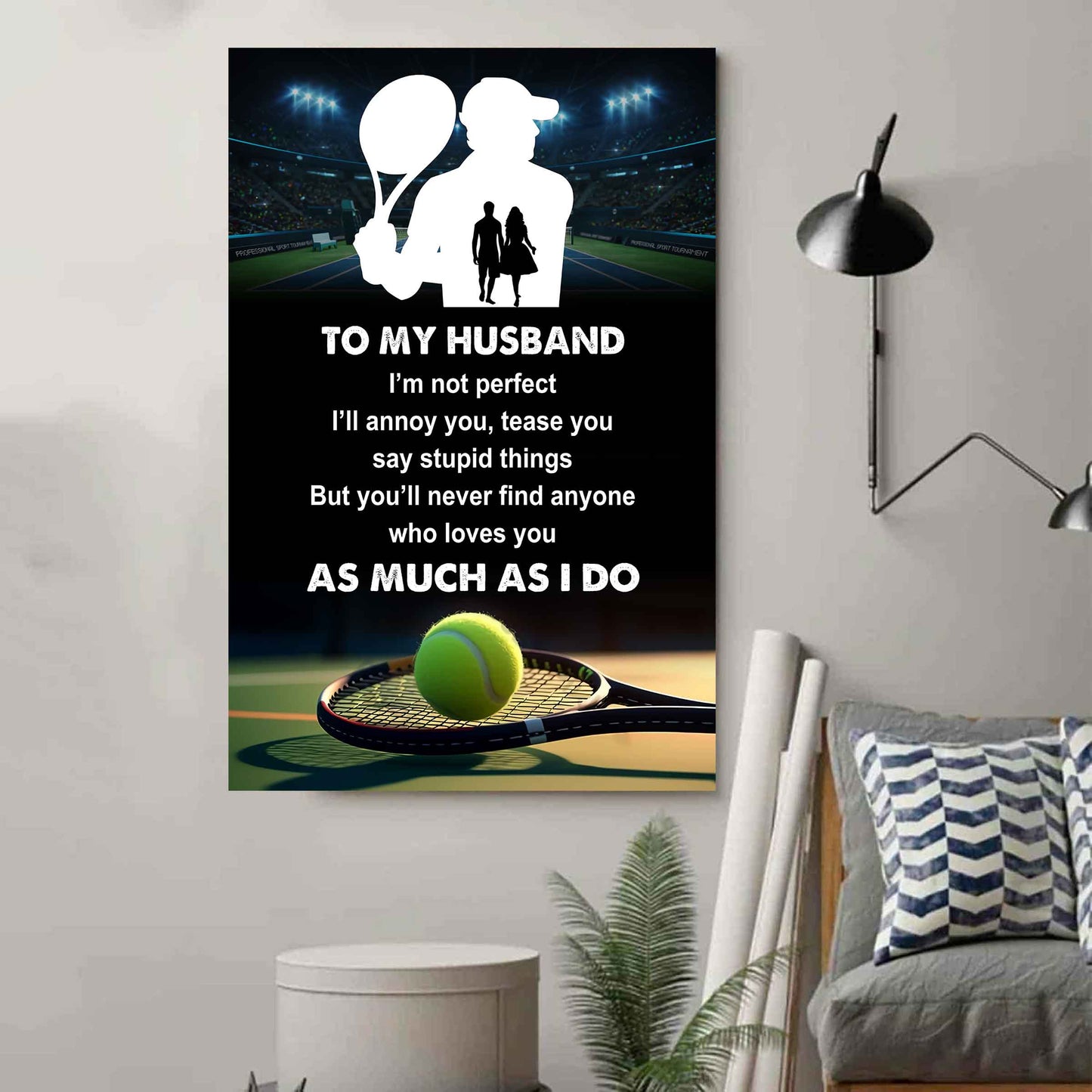 Sport Poster Canvas To My Husband I Am Not Perfect Gift For Husband Loving Gift