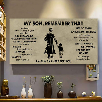 Personalized DRB Poster Canvas - My Son Remember That Just Go Forth And Aim For The Skies