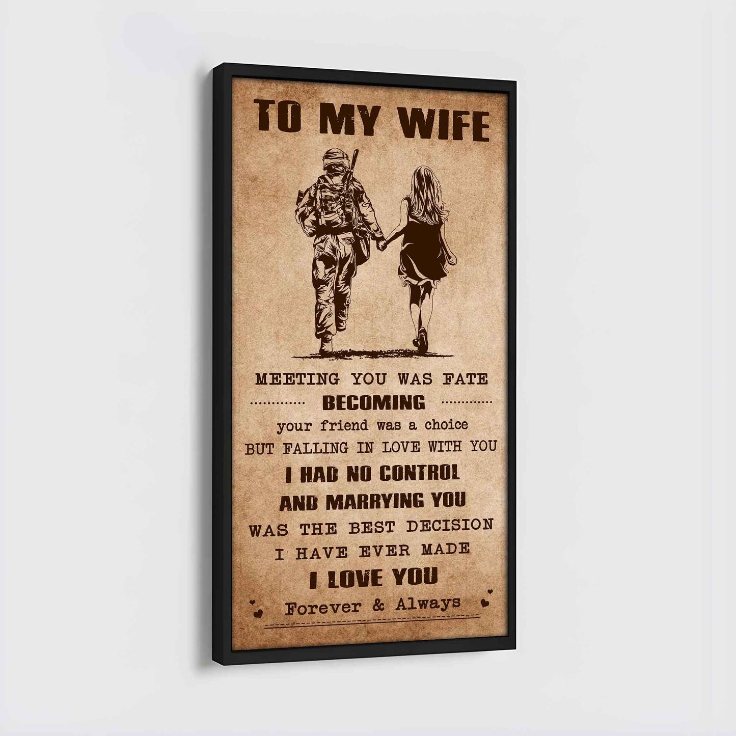 Samurai Poster Canvas To My Wife Meeting You Was Fate - I Love You Forever And Always Gift For Your Wife