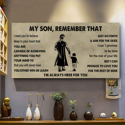Personalized DRB Poster Canvas - My Son Remember That You Will Never Lose You Either Win Or Learn