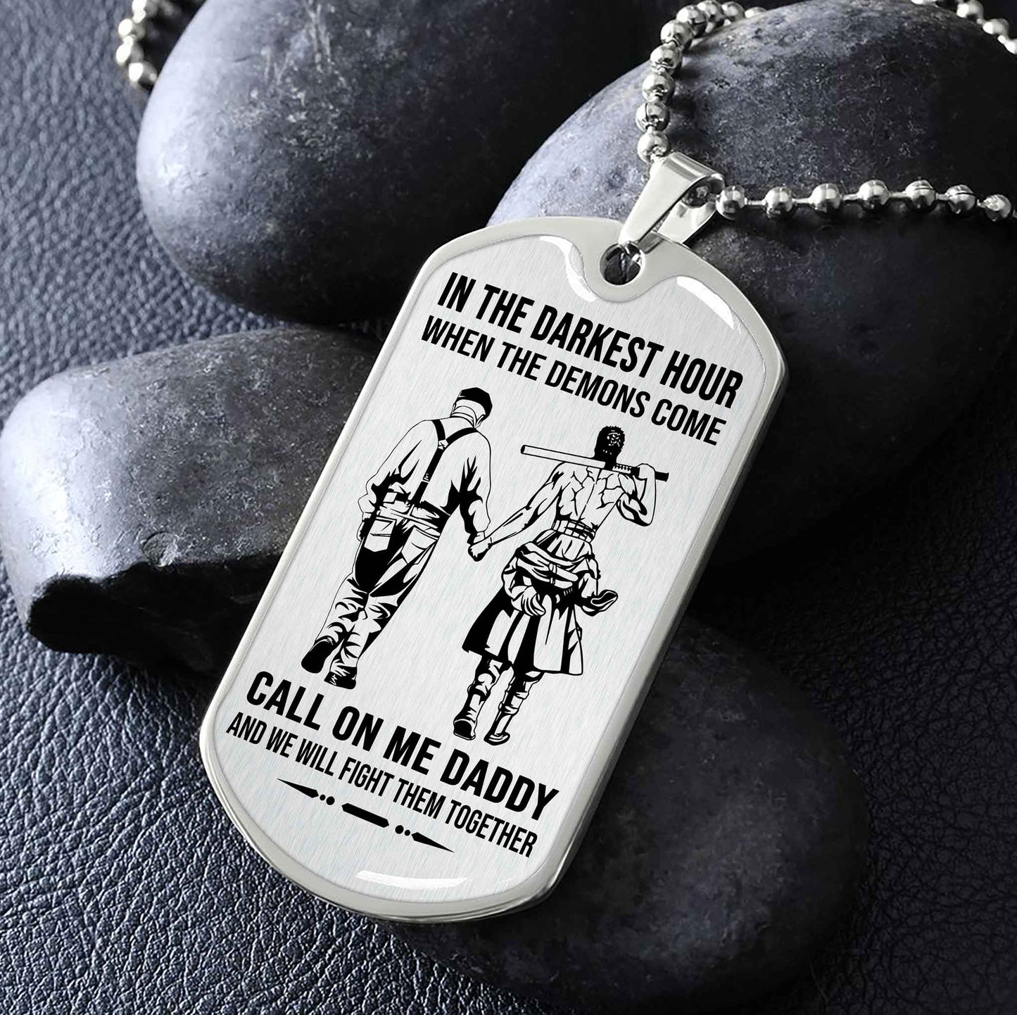DRB Military Chain Silver Plated 18K Gold Plated Call On Me Daddy Gift For Your Dad
