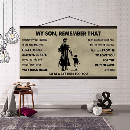 Personalized DRB Poster Canvas - My Son Remember That Never Forget Your Way Back Home