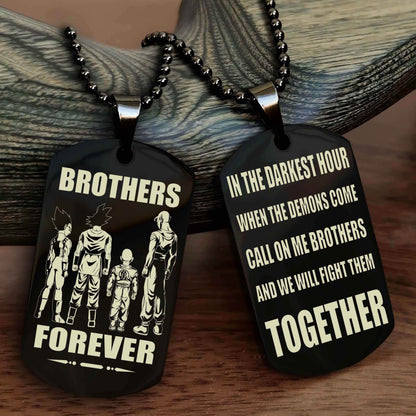 Biker Personalized Double Sided Dog Tag For My Brother - Call On Me Brother And We Will Fight Them Together Gift For Your Friend