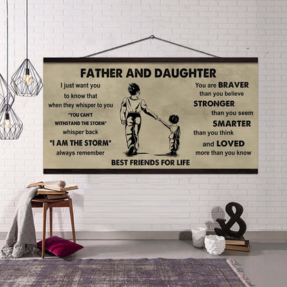 Soldier Father And Son Best Friends For Life - I Am The Storm Poster Canvas Gift For Son From Father