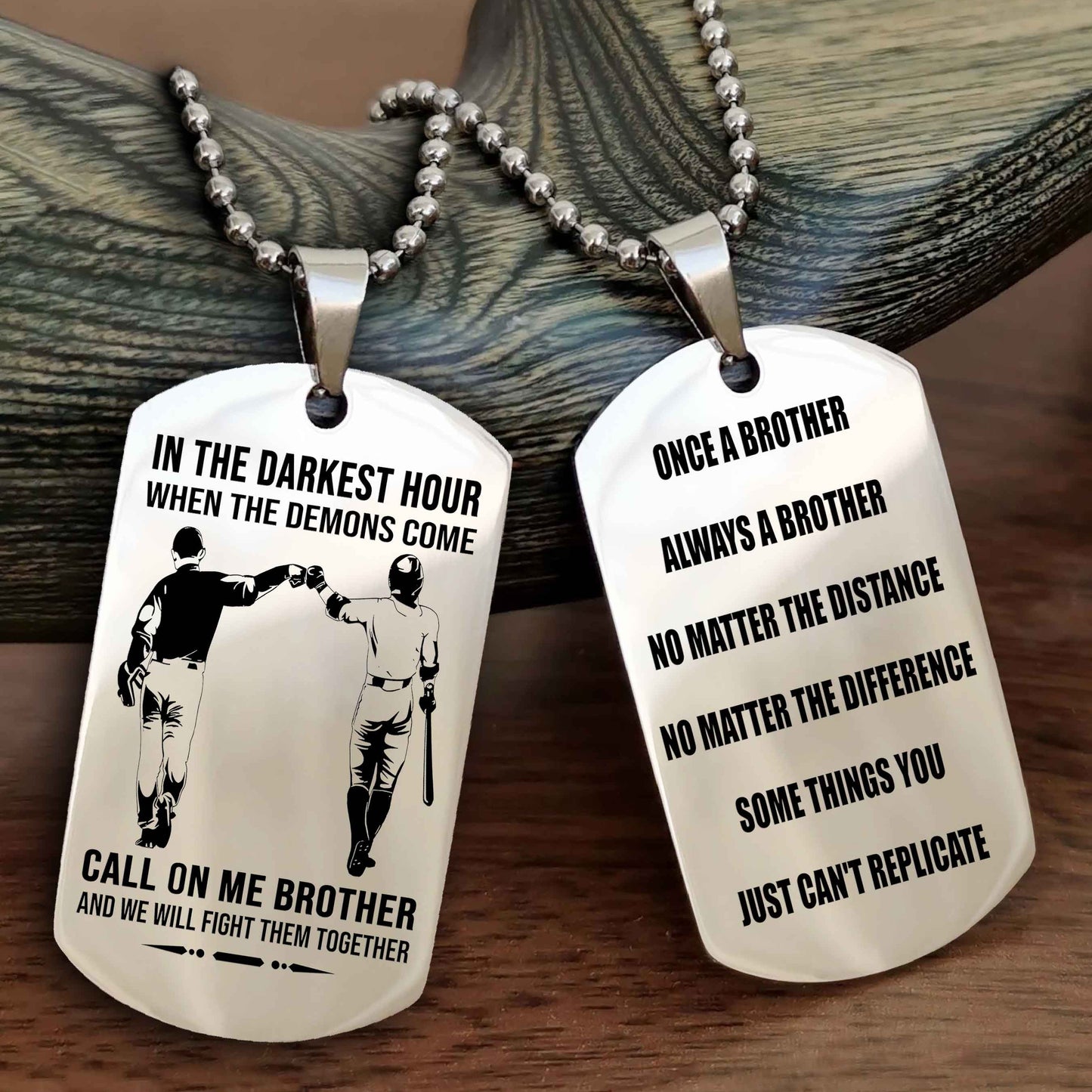 Knight Templar Customizable engraved dog tag double sided gift from brother Once A Brother Always A Brother