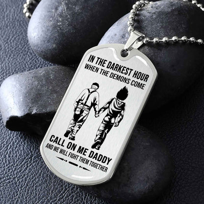 DRB Military Chain Silver Plated 18K Gold Plated Call On Me Daddy Gift For Your Dad