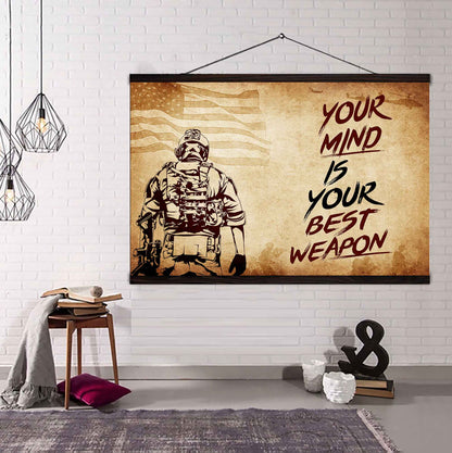 Knight Templar Poster Canvas Your Mind Is Your Best Weapon Best Gift