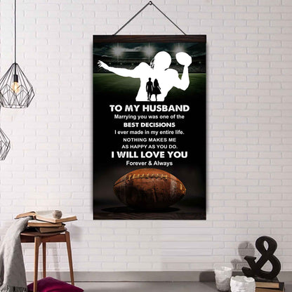 Sport Poster Canvas To My Husband Marrying You Was One Of The Best Decision Gift For Your Husband