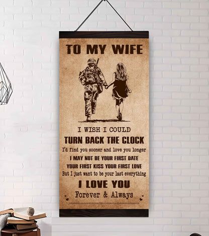 Family Poster Canvas To My Wife I Wish I Could Turn Back The Clock - I Love You Forever And Always Gift For Your Wife