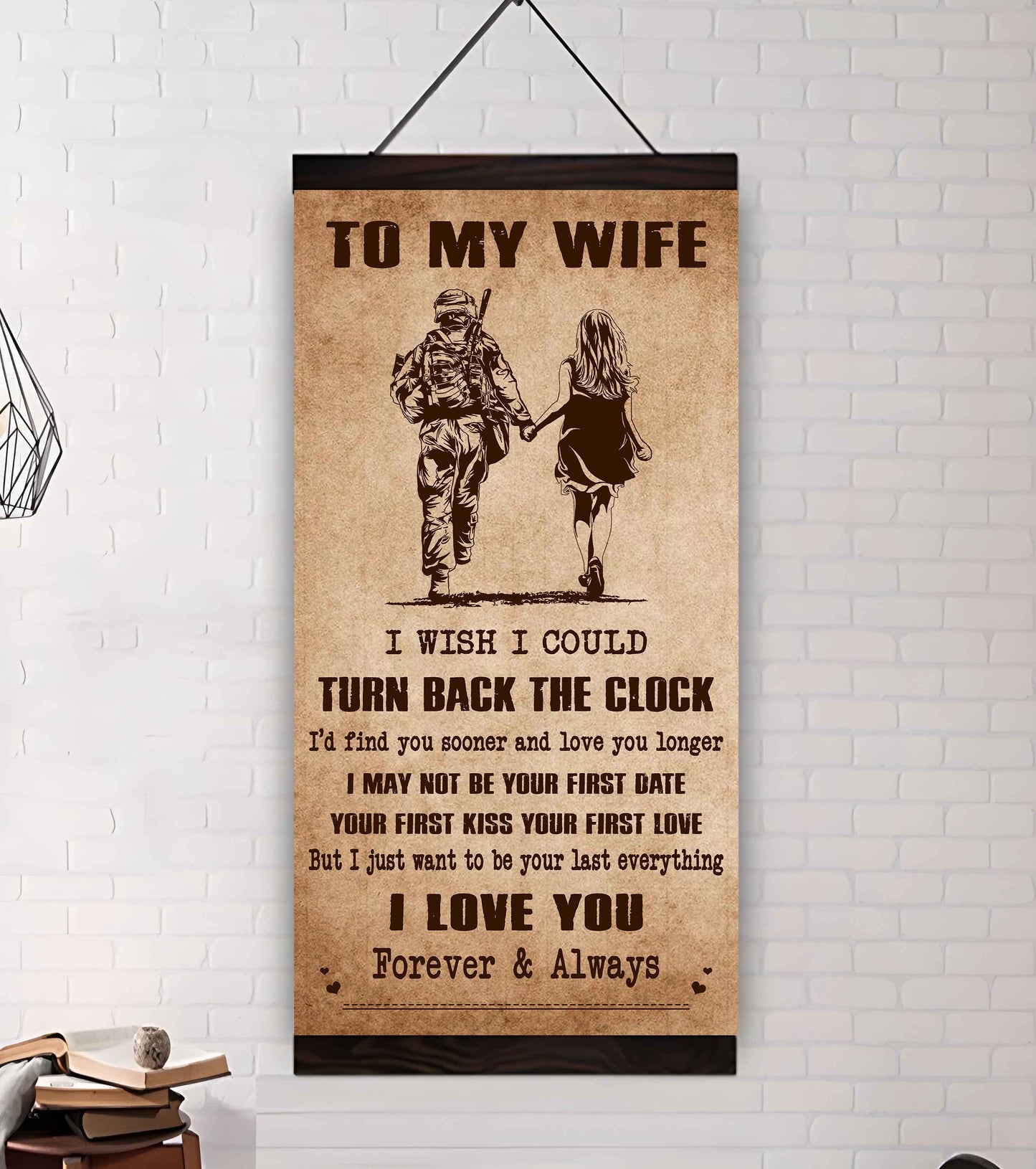 Samurai Poster Canvas To My Wife I Wish I Could Turn Back The Clock - I Love You Forever And Always Gift For Your Wife