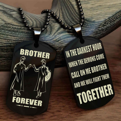 Soldier: Army-Air Force Personalized Double Sided Dog Tag For My Brother - Call On Me Brother And We Will Fight Them Together Gift For Your Friend