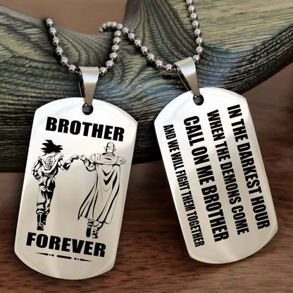 OP team 3 Engraved Double Sided Dog Tag Call On Me Brother NAG Brothers Forever We Will Fight Them Together