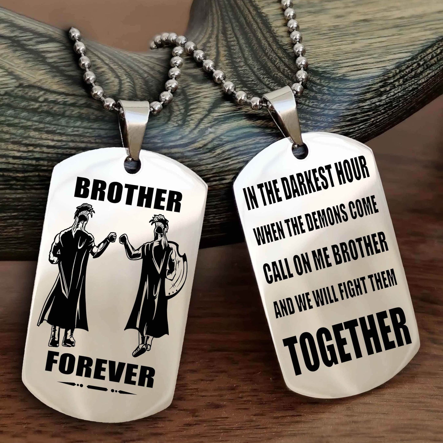 Soldier-Brother Personalized Double Sided Dog Tag For My Brother - Call On Me Brother And We Will Fight Them Together Gift For Your Friend