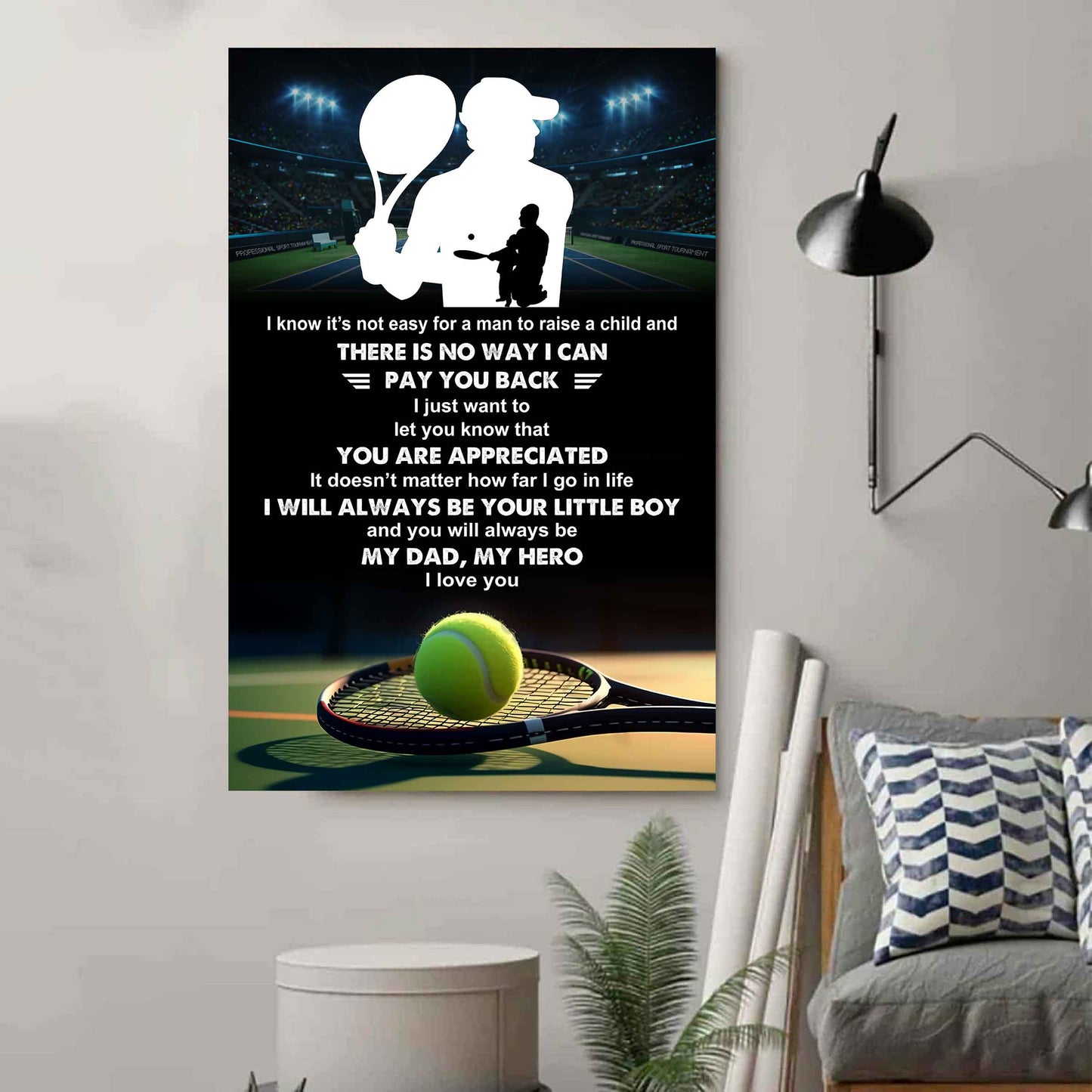Poster Child Canvas To My Dad I Know It's Not Easy - I Will Always Be Your Little Boy Gift From Son