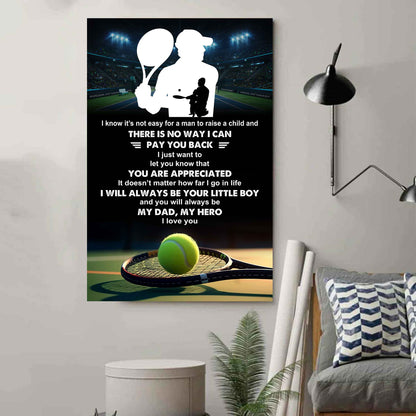 Poster Child Canvas To My Dad I Know It's Not Easy - I Will Always Be Your Little Boy Gift From Son