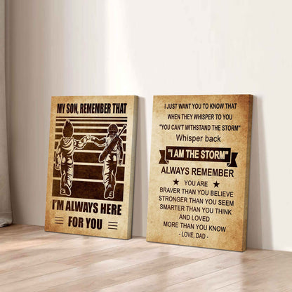 Combo 2 DRB Poster Canvas My Son Remember That - Whisper Back I'm The Storm