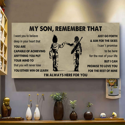 Personalized DRB Poster Canvas - My Son Remember That You Will Never Lose You Either Win Or Learn