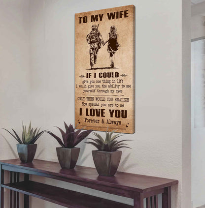 Family Poster Canvas To My Wife If I Could Give You One Thing In Life - How Special You Are To Me Gift For Your Wife