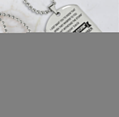 DRB Personalized Double Sided Dog Tag To My Son Never Forget That I Love You - Whisper Back I'm The Storm