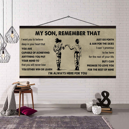 Personalized DRB Poster Canvas - My Son Remember That You Will Never Lose You Either Win Or Learn