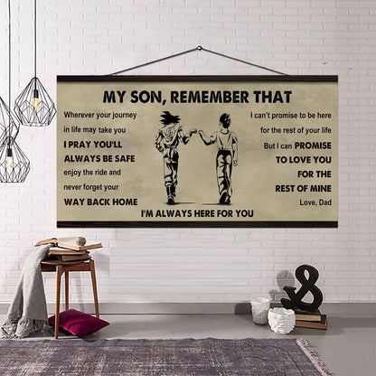 Personalized DRB Poster Canvas - My Son Remember That Never Forget Your Way Back Home