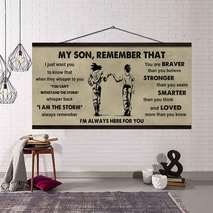 Personalized DRB Poster Canvas - My Son Remember That Whisper Back I Am The Storm