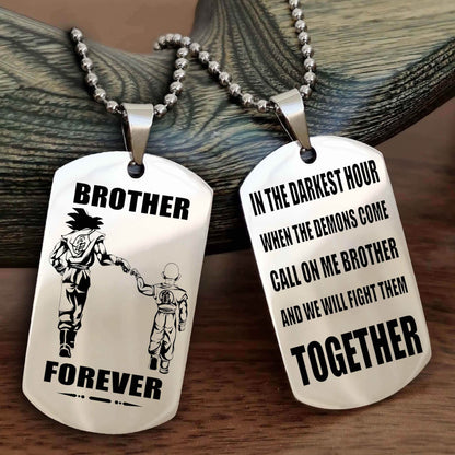 DRB Brother Personalized Double Sided Dog Tag For My Brother - Call On Me Brother And We Will Fight Them Together Gift For Your Friend