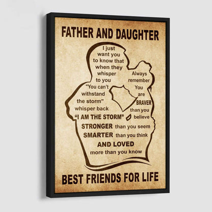 Personalized Family Poster Canvas I Just Want You To Know That - I Am The Storm To My Son Gift From Dad Gift For Your Son