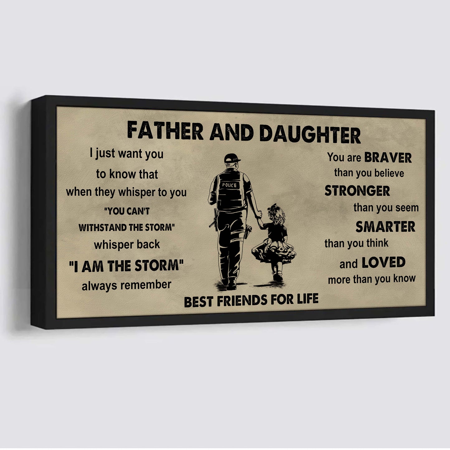 Vikings Father And Daughter Best Friends For Life - I Am The Storm Poster Canvas Gift For Daughter From Father