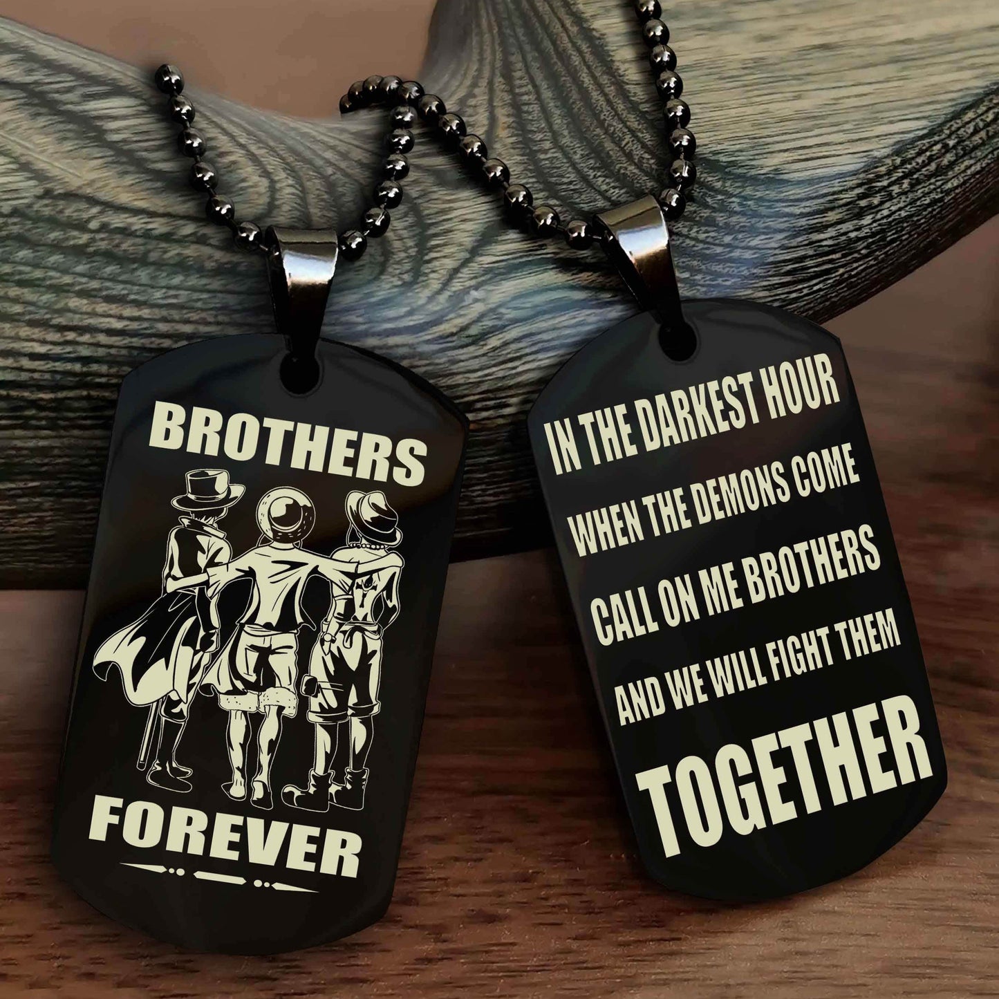 Knight Templar Personalized Double Sided Dog Tag For My Brother - Call On Me Brother And We Will Fight Them Together Gift For Your Friend