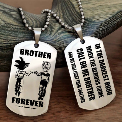 OP team 3 Engraved Double Sided Dog Tag Call On Me Brother NAG Brothers Forever We Will Fight Them Together