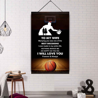 Sport Poster Canvas To My Wife Marrying You Was One Of The Best Decision Gift For Your Wife