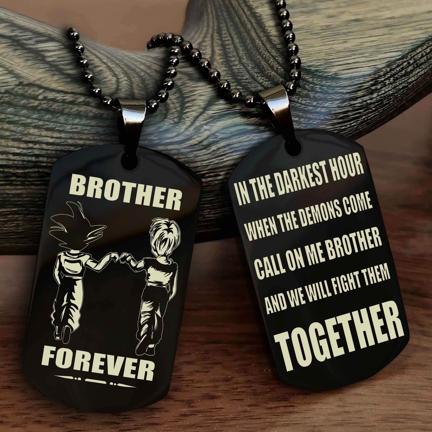 Spartan Team 3 Personalized Double Sided Dog Tag For My Brother - Call On Me Brother And We Will Fight Them Together Gift For Your Friend