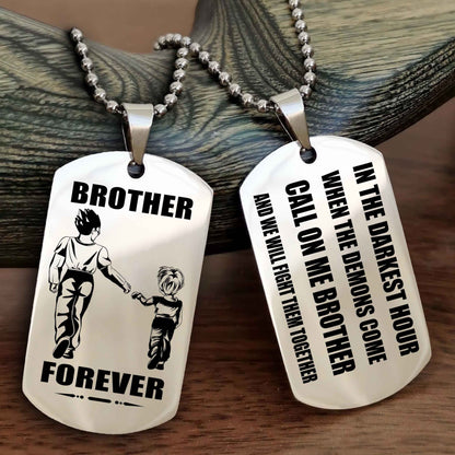 OP team 3 Engraved Double Sided Dog Tag Call On Me Brother NAG Brothers Forever We Will Fight Them Together