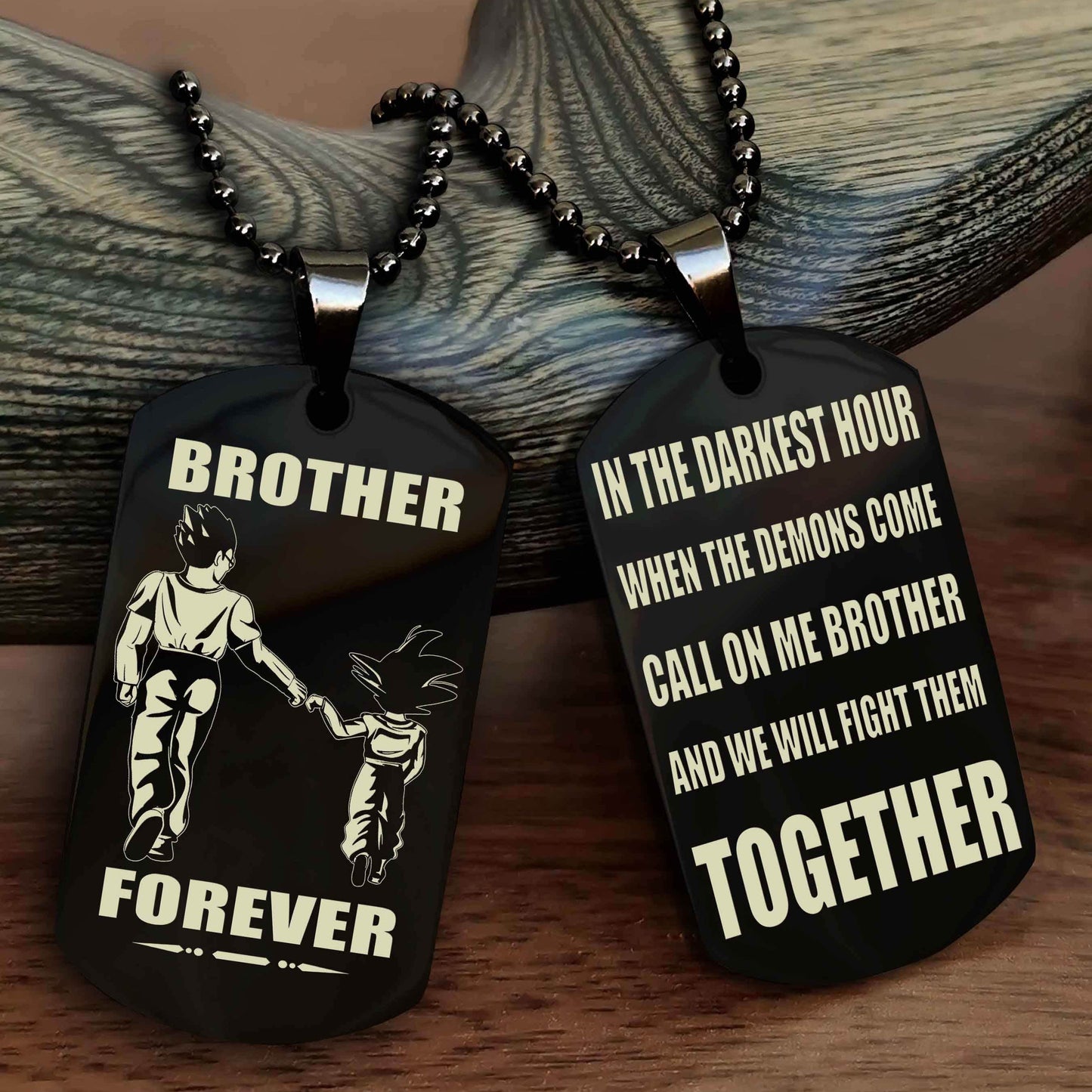 TWD Personalized Double Sided Dog Tag For My Brother - Call On Me Brother And We Will Fight Them Together Gift For Your Friend
