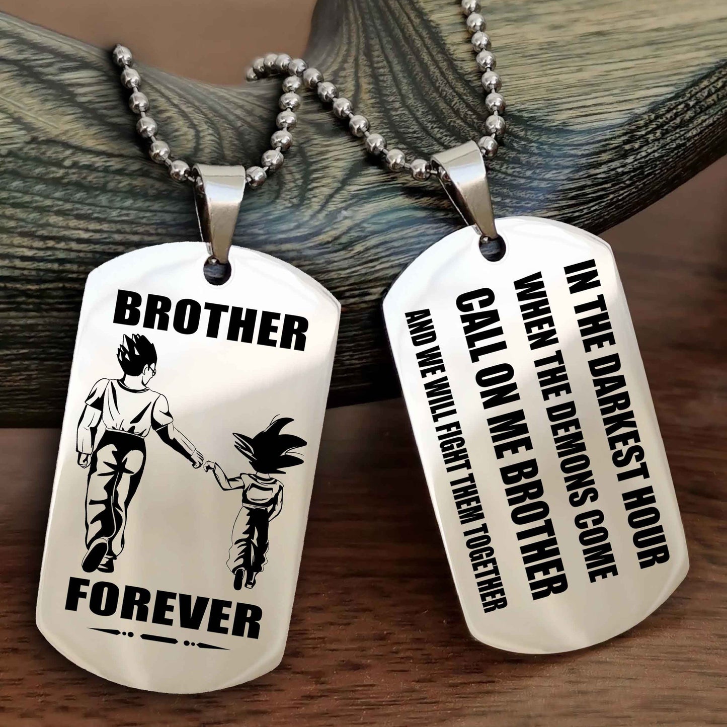Knight templar Engraved Double Sided Dog Tag Call On Me Brother NAG Brothers Forever We Will Fight Them Together