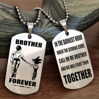 Soldier: Army-Navy Personalized Double Sided Dog Tag For My Brother - Call On Me Brother And We Will Fight Them Together Gift For Your Friend